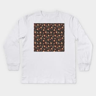 Apple Pie Floral Pattern Kids Long Sleeve T-Shirt